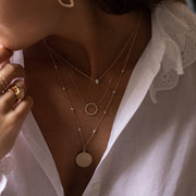 Collier plaque or chloe petit modele